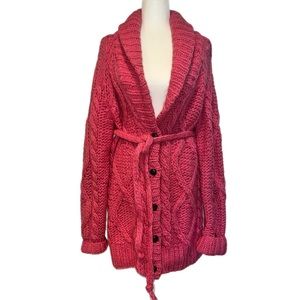 Vintage Victoria's Secret Pink Cardigan Sweater Size LARGE